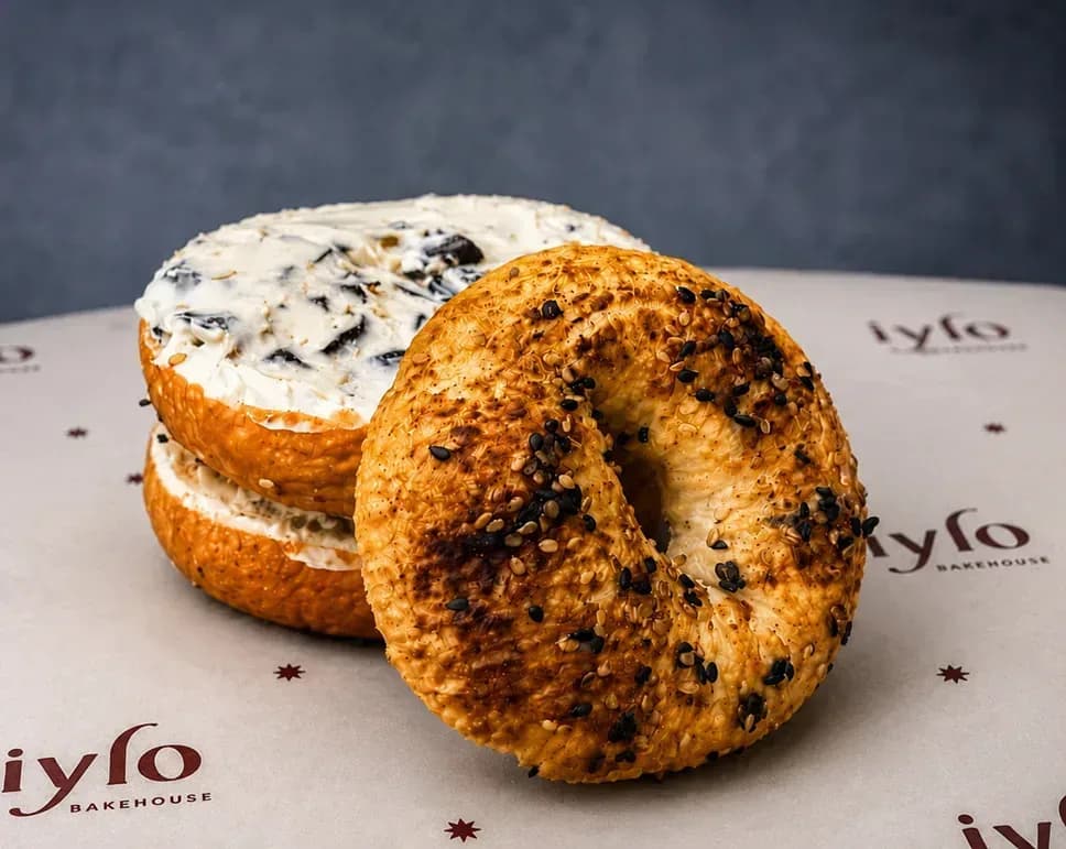 Bagels with cream cheese